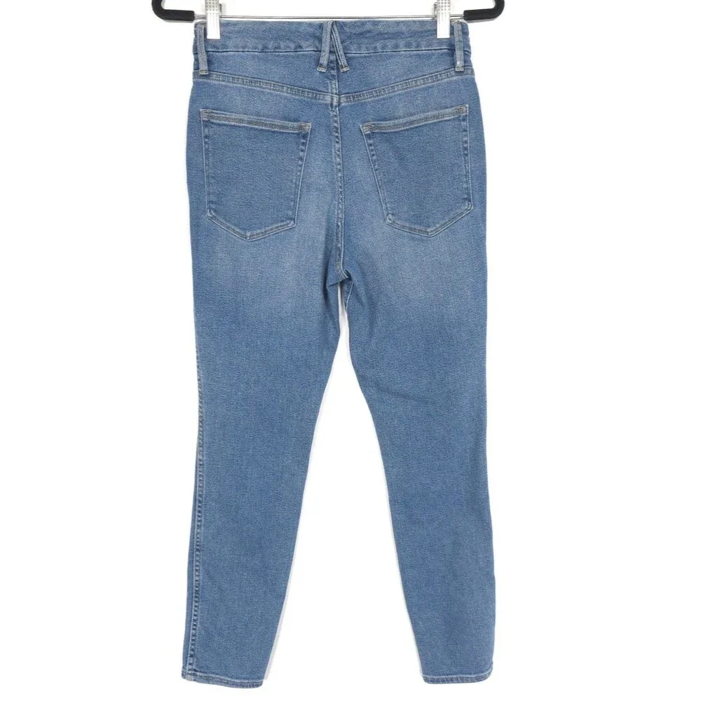 GOOD‎ AMERICAN Good Curve Skinny Jeans Blue Size 6/28 Stretch Denim GCSKC127T - Picture 8 of 13
